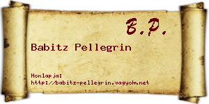 Babitz Pellegrin névjegykártya